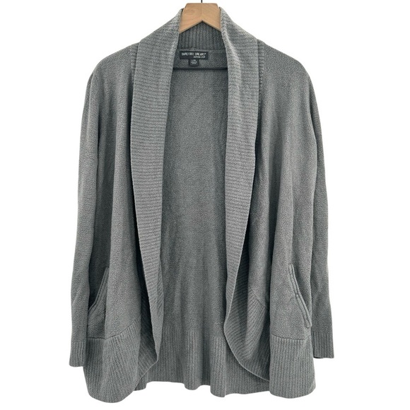 Barefoot Dreams Sweaters - Barefoot Dreams Bamboo Long Sleeve Circle Lounge Cardigan Gray | Size L/XL